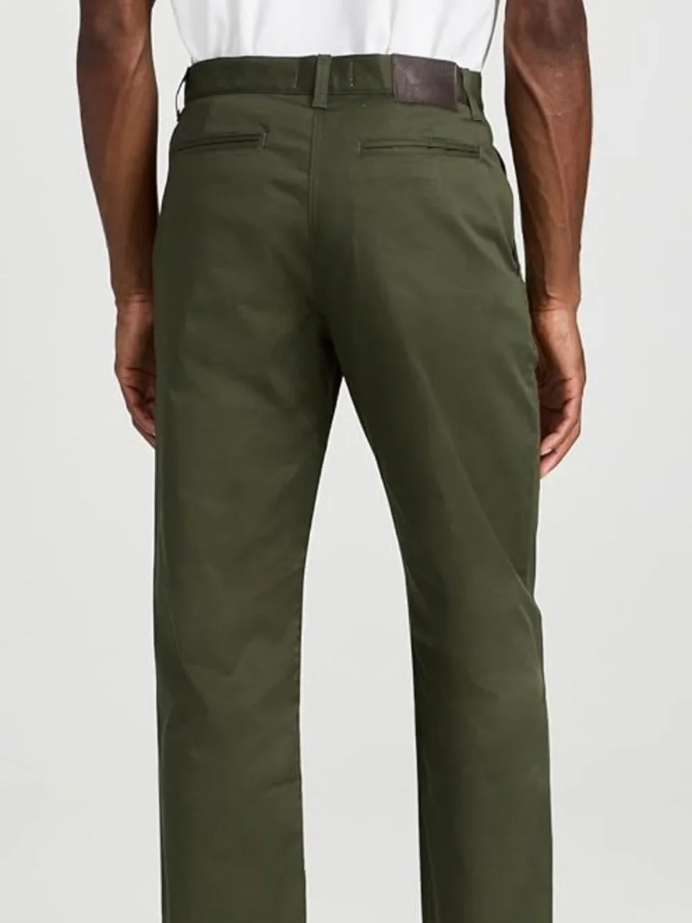 NAKED & FAMOUS Khaki Green Stretch Twill Slim Chino Pants, Size 30 - Picture 4 of 15